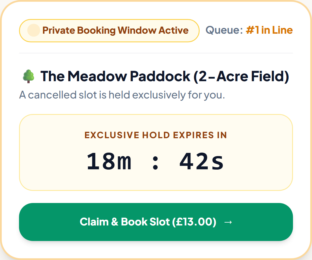 Fair-Queue Priority Waitlist booking window in live app